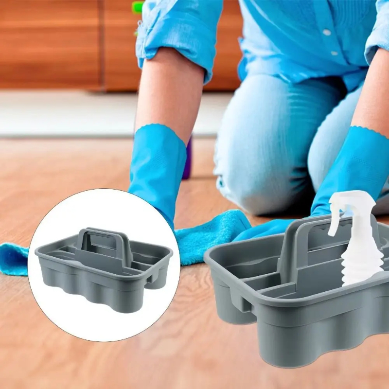 Gardening Tools Basket - Multi-Compartments Plastic Organizer Hand Tool Basket