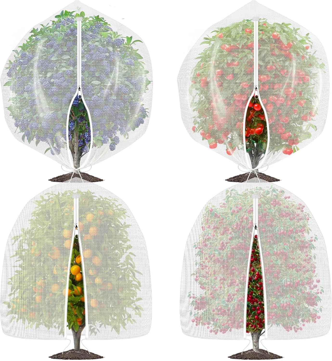 Garden Netting Cover - 4 Pack Bird Netting for Garden