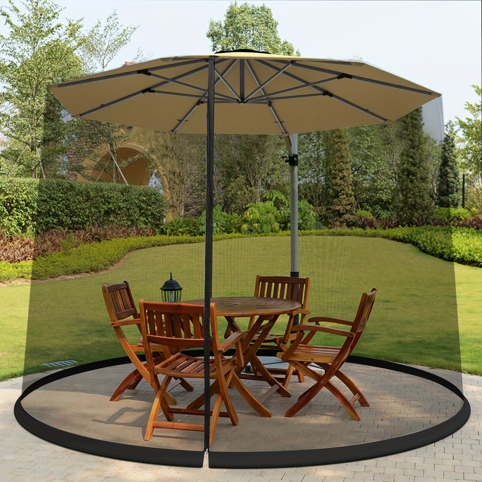 Garden Netting Cover - 9FT 10FT Patio Umbrella Mosquito Net