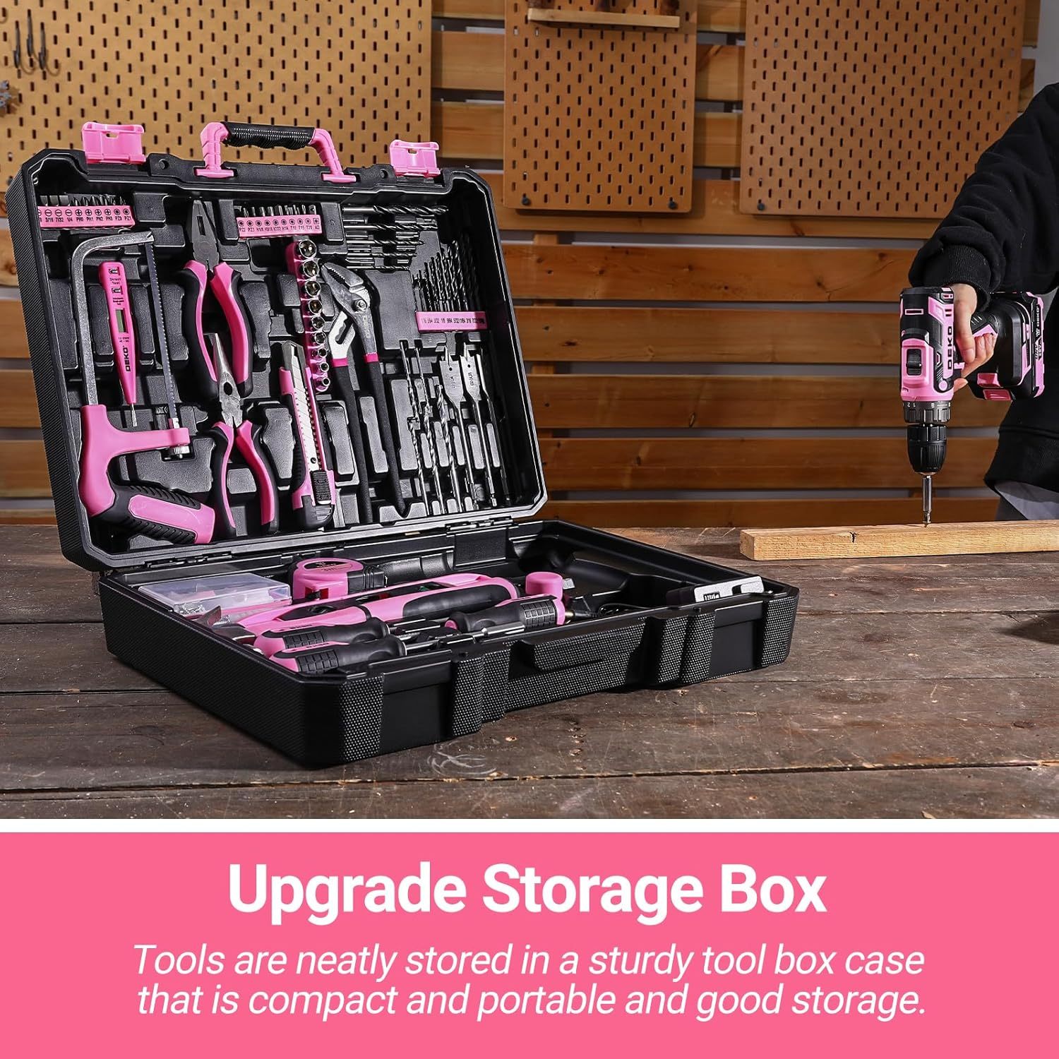 179-Piece Pink Tool Set with 2 - огляд і ціна Gardening Tools Pink