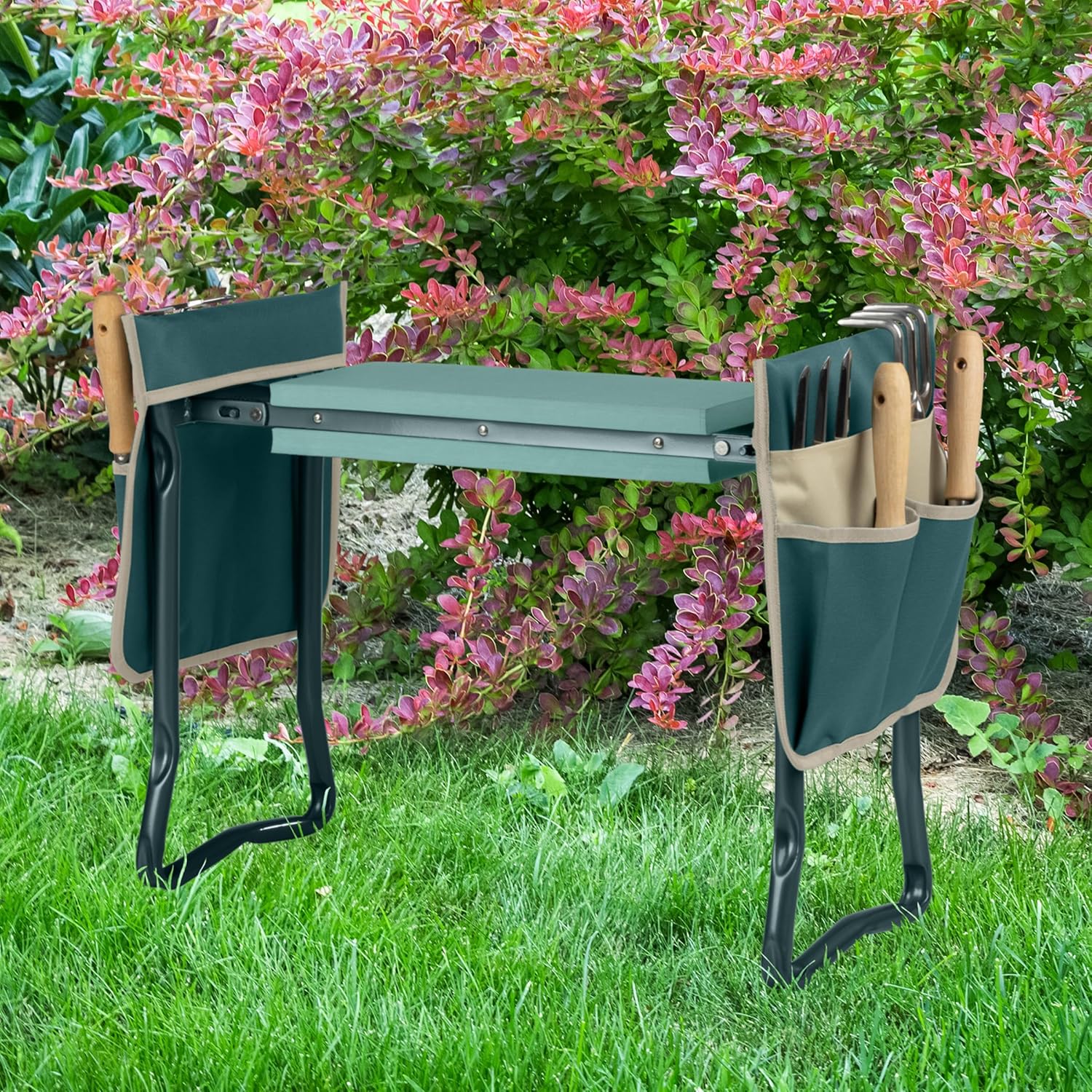 2-in-1 Garden Kneeler and Seat - огляд і ціна Gardening Tools Green