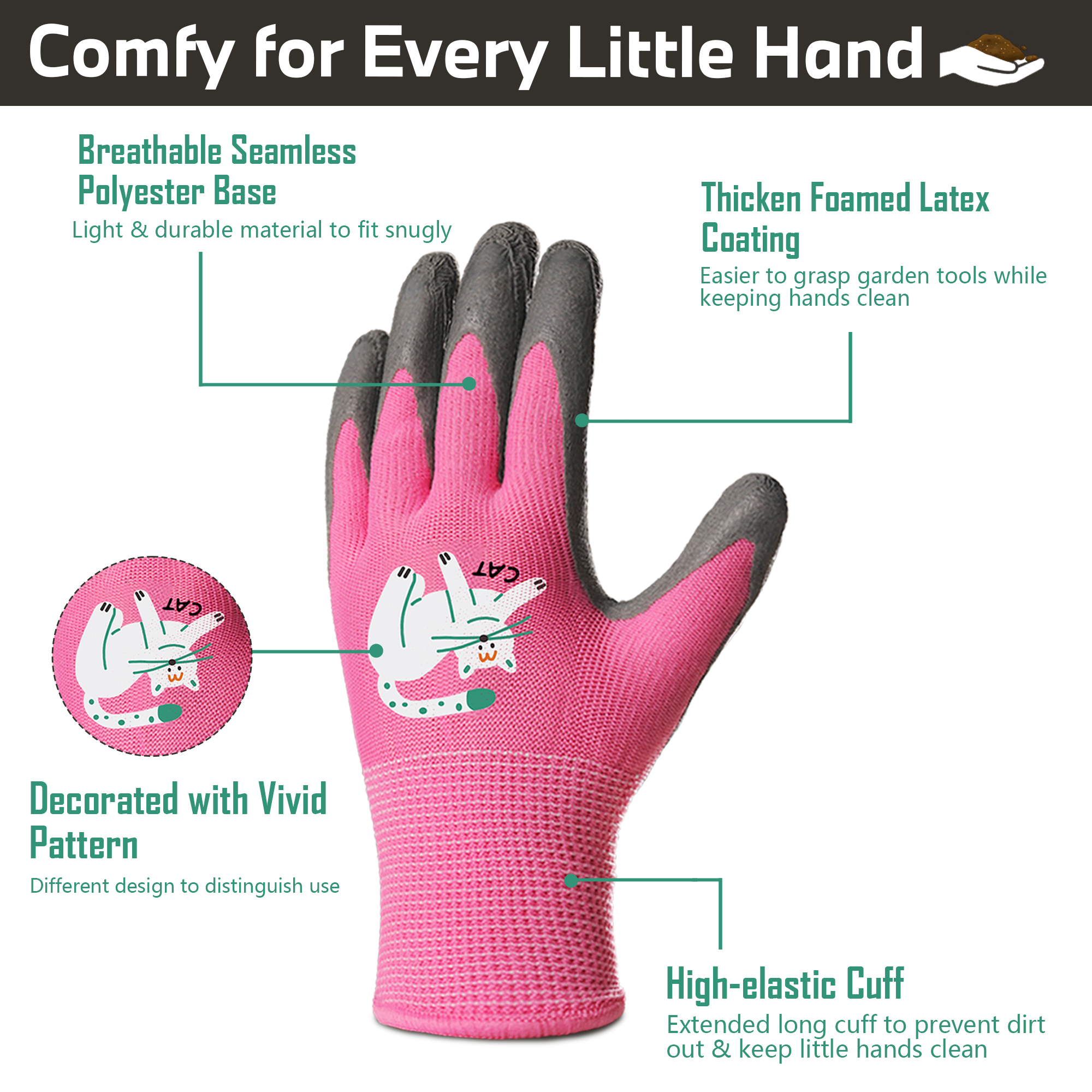 4 Pairs Kids Gardening Gloves  - огляд і ціна Gardening Tools 5 Year Old