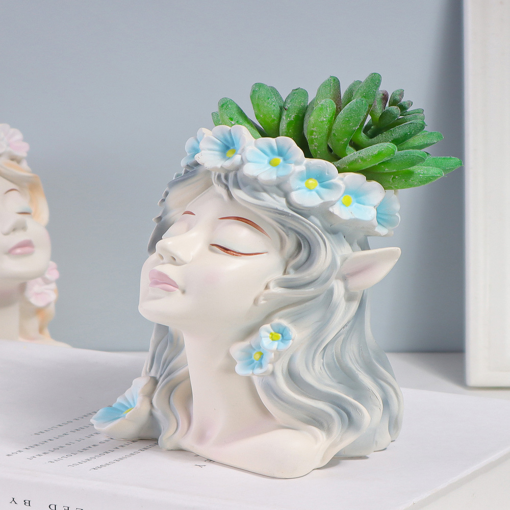Cute Elf Girl Resin Succulent  - огляд і ціна Gardening Tools Cute