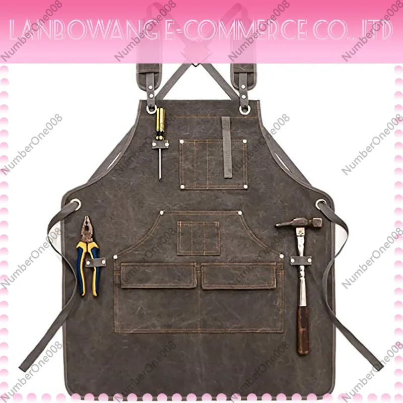 Thickened Canvas Work Apron Cu - огляд і ціна Gardening Tools Logo