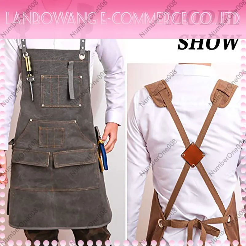 Thickened Canvas Work Apron Cu - огляд і ціна Gardening Tools Logo