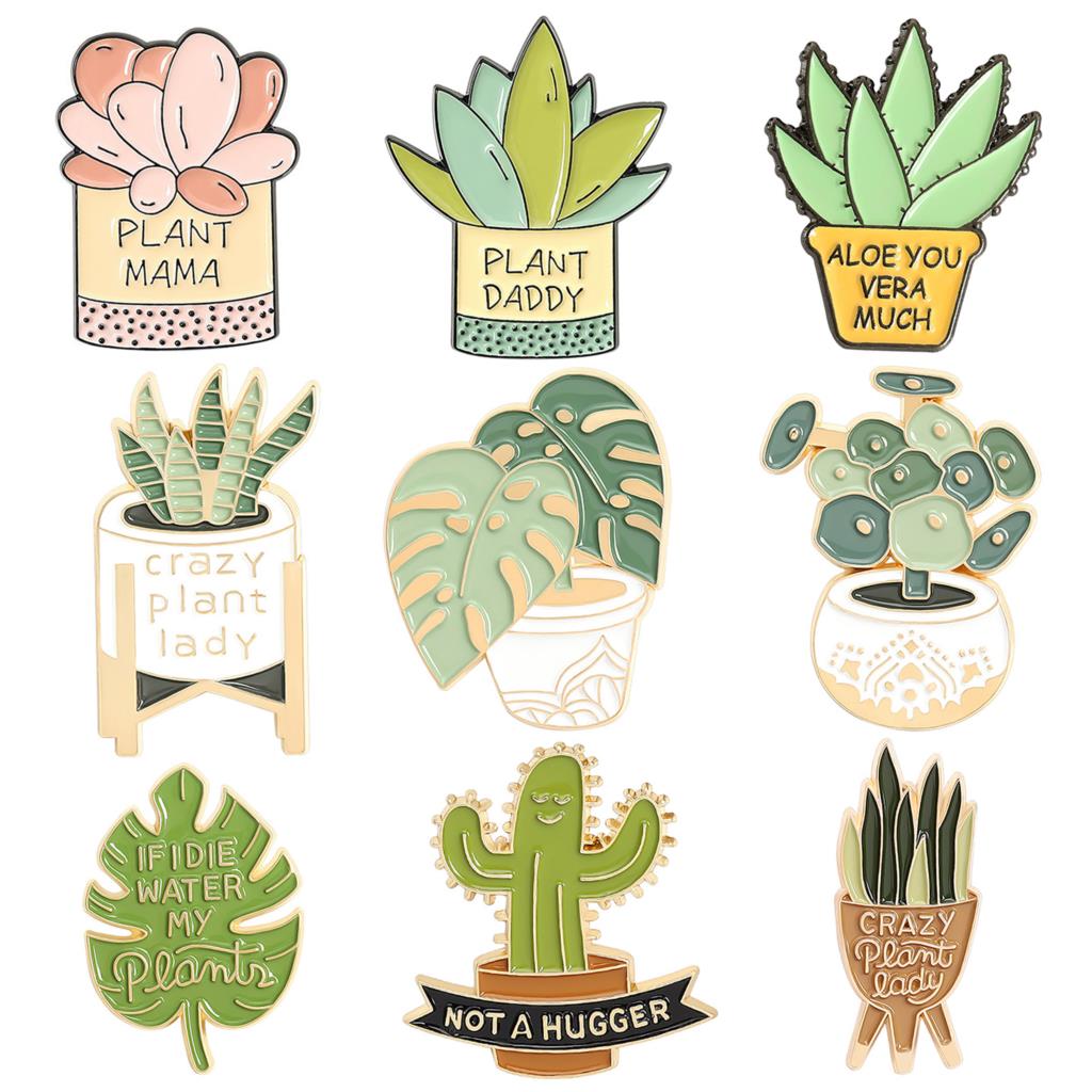 Potted Plant Brooch Monstera A - огляд і ціна Gardening Tools Cute