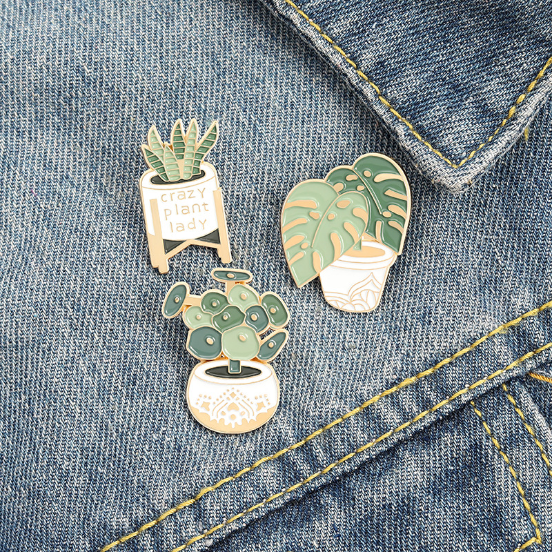 Potted Plant Brooch Monstera A - огляд і ціна Gardening Tools Cute