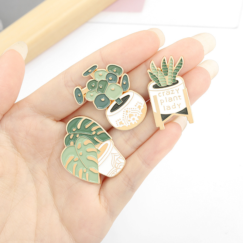 Potted Plant Brooch Monstera A - огляд і ціна Gardening Tools Cute