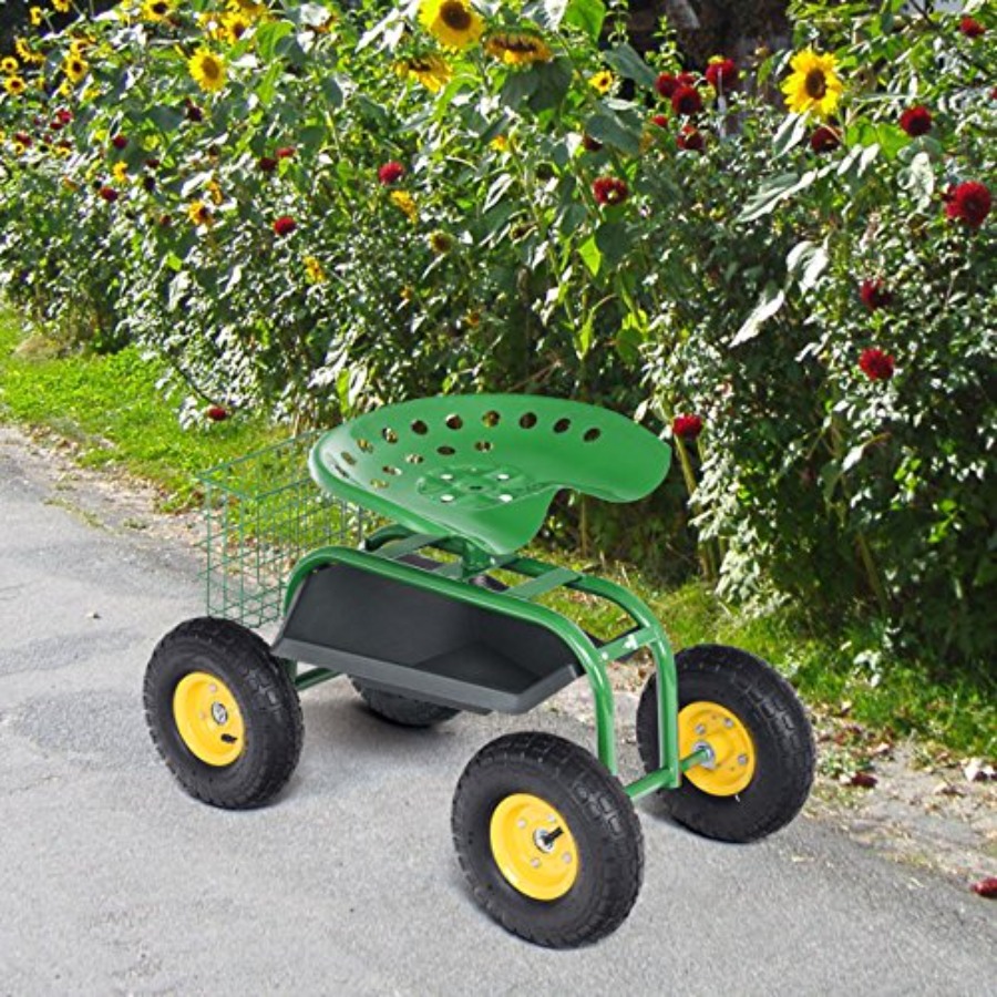 Rolling Garden Work Seat for o - огляд і ціна Gardening Tools Basket