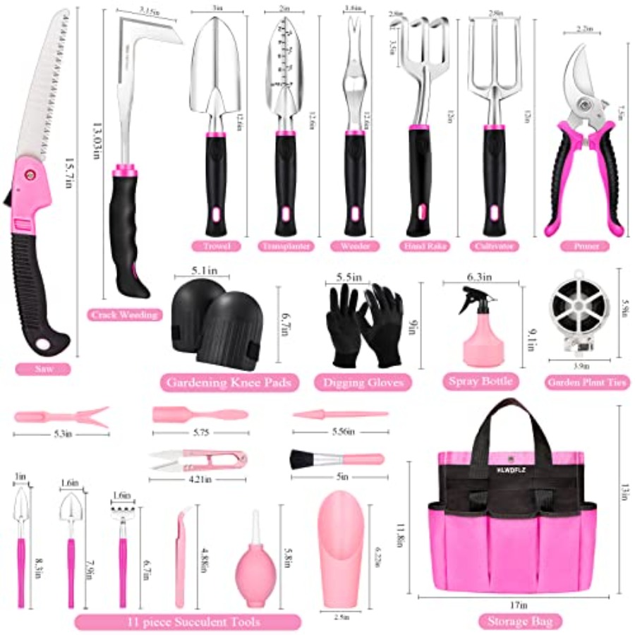 Pink Garden Tool Set for Women - огляд і ціна Gardening Tools Pink