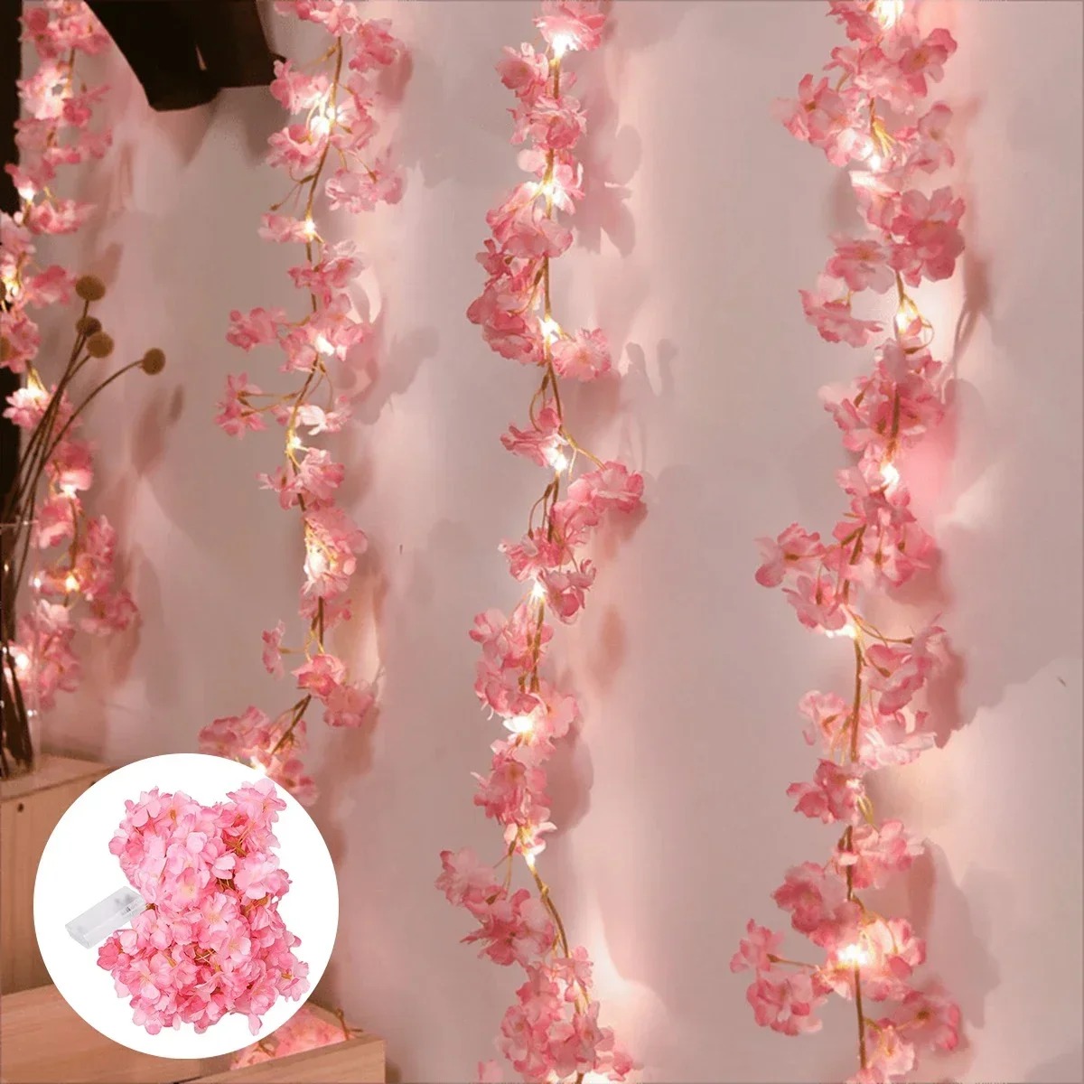 180CM Pink Artificial Flowers  - огляд і ціна Gardening Tools Pink