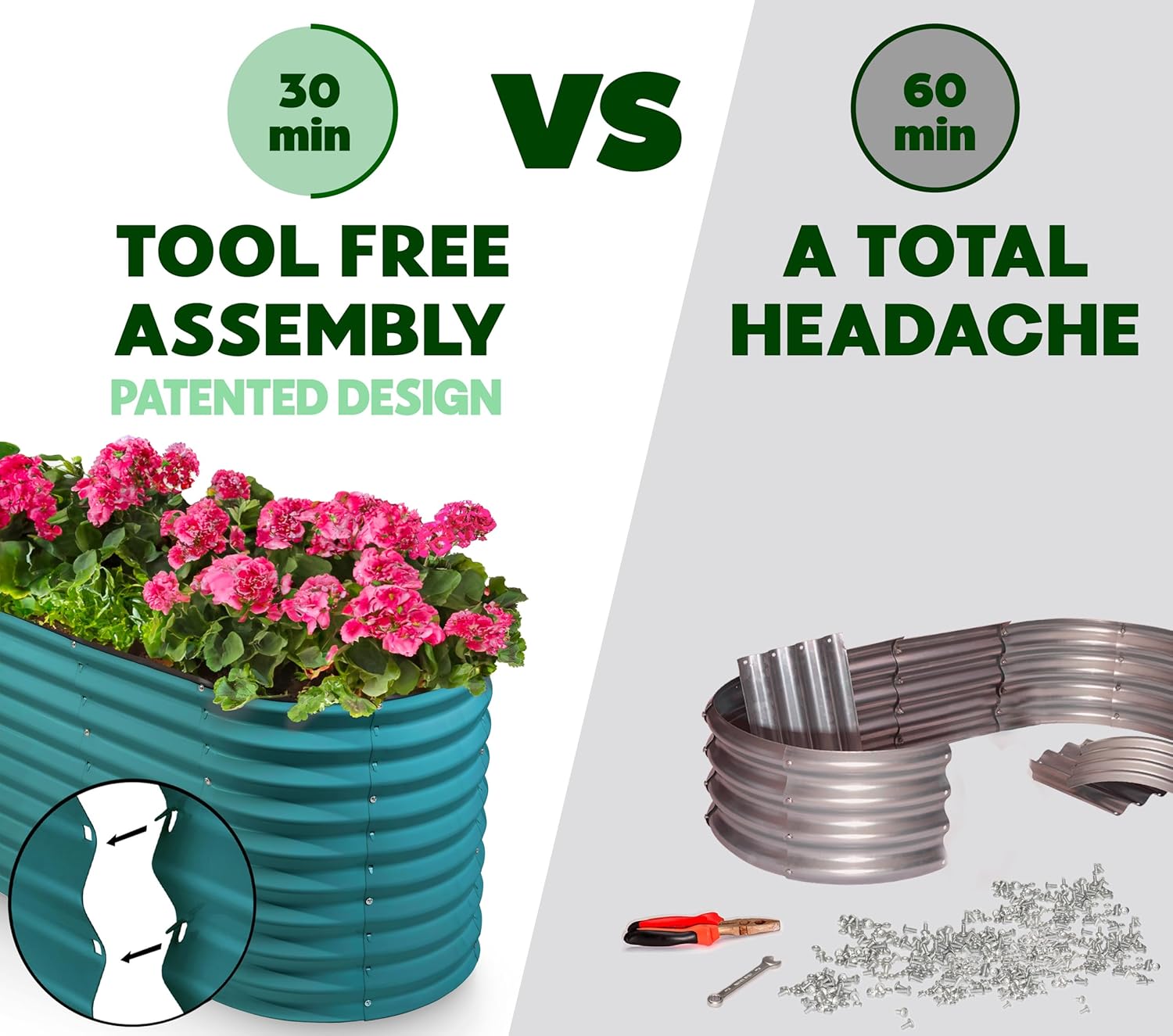 8x2x2 ft Galvanized Raised Gar - огляд і ціна Gardening Tools Vegetables