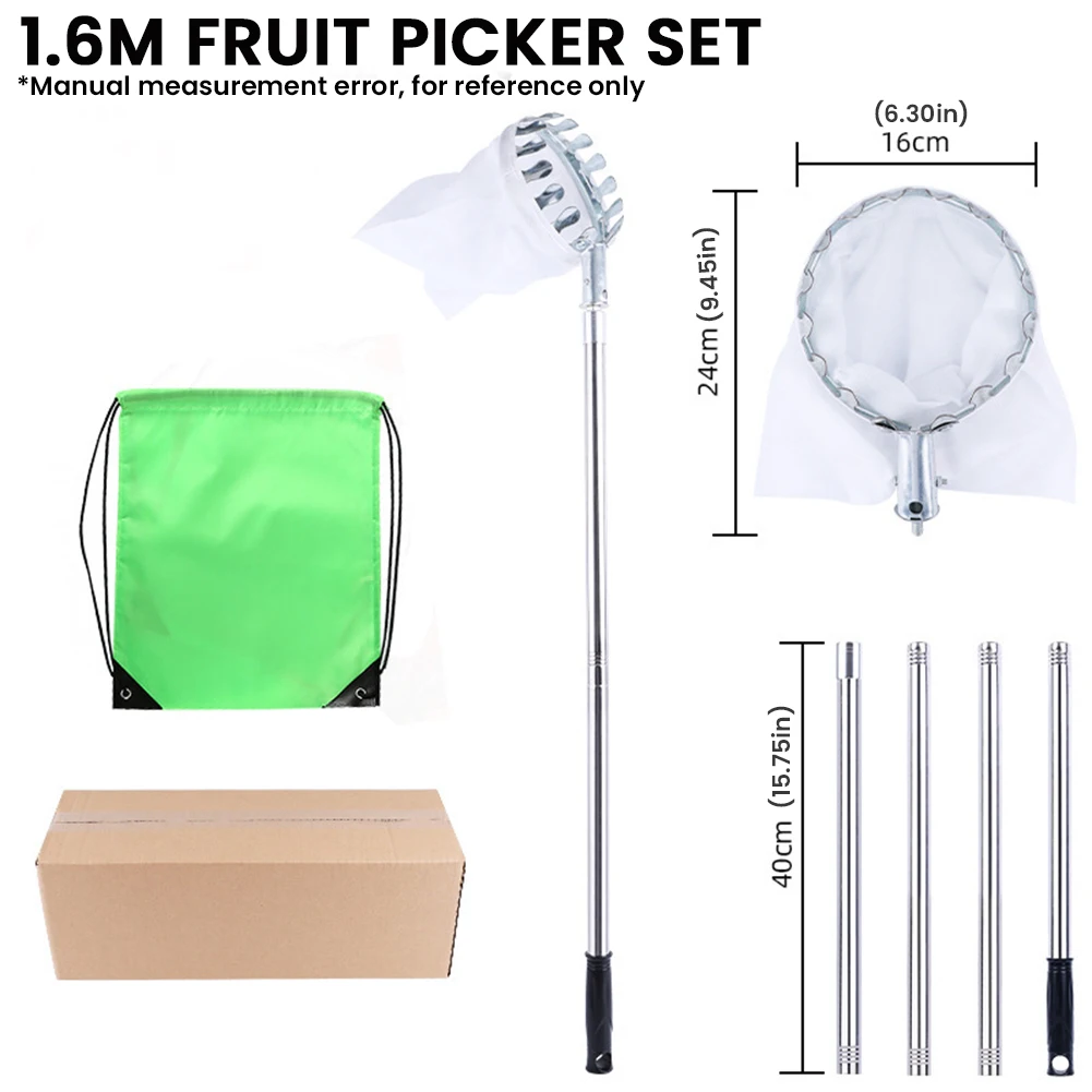 1.6-4M Fruit Picker Tool Metal - огляд і ціна Gardening Tools Basket