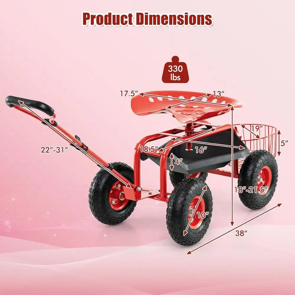 Adjustable Garden Cart with Sw - огляд і ціна Gardening Tools Basket