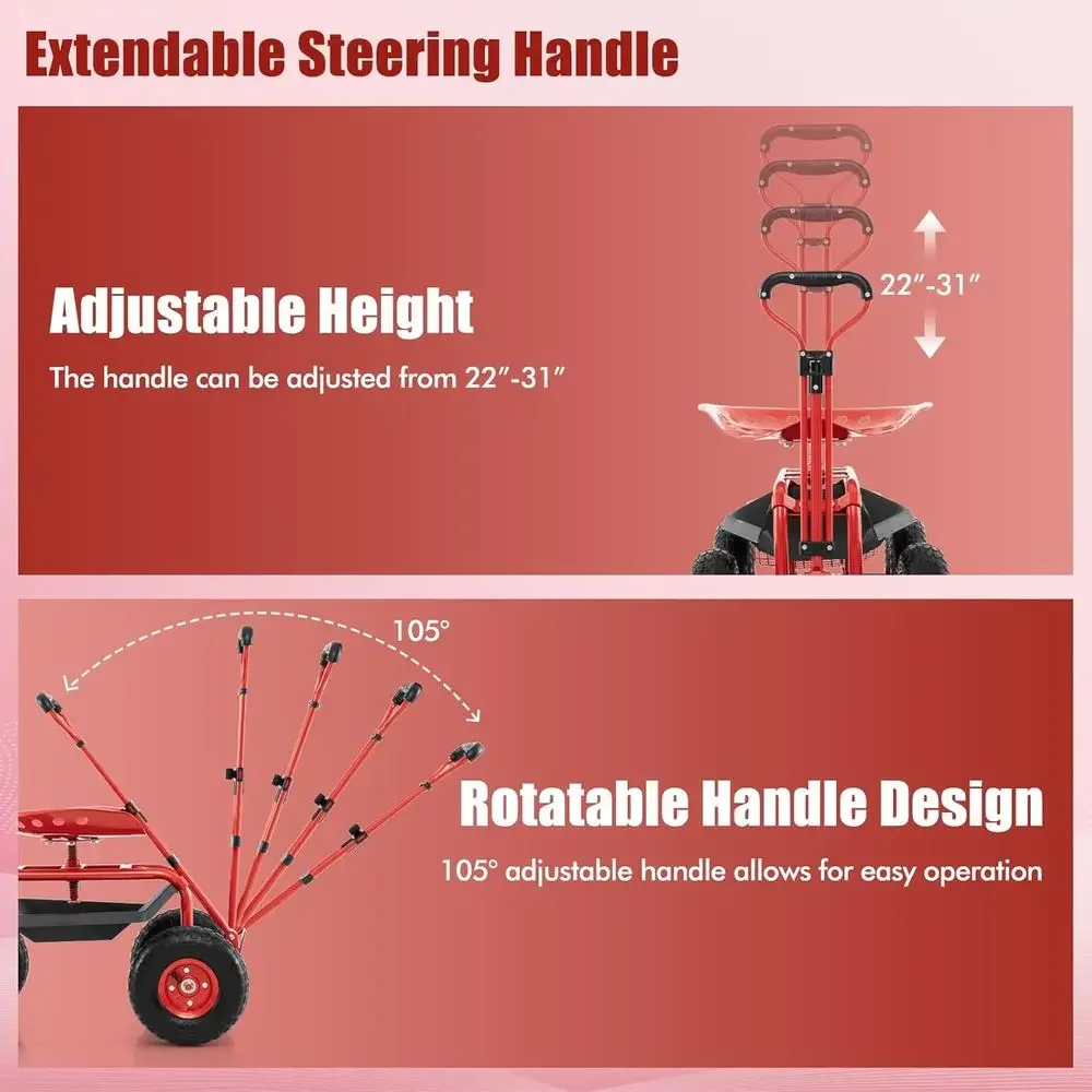 Adjustable Garden Cart with Sw - огляд і ціна Gardening Tools Basket