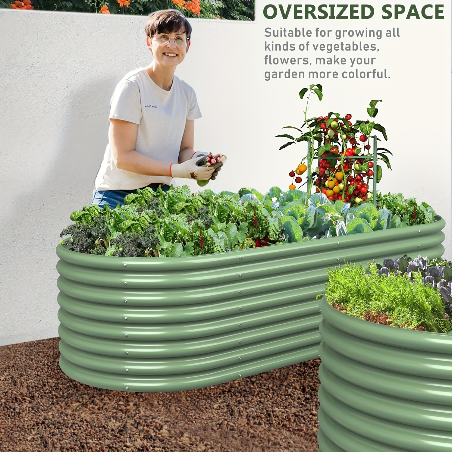 Outdoor Metal Planter Raised G - огляд і ціна Gardening Tools Vegetables