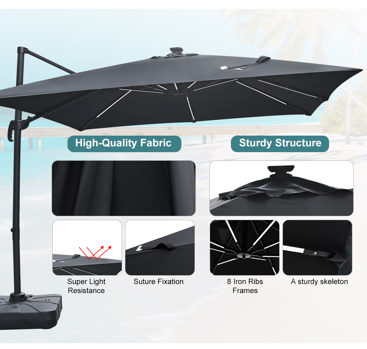 Custom Garden Roman Umbrella P - огляд і ціна Gardening Tools Logo