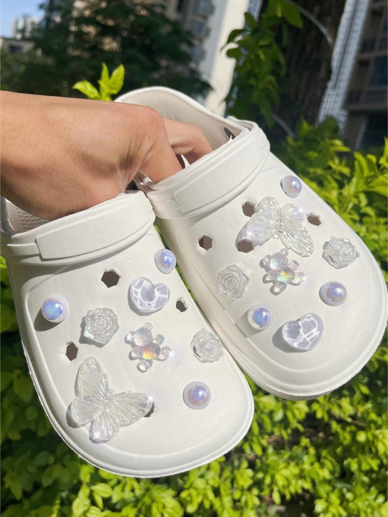 16pcs/Set Perforated Shoes Acc - огляд і ціна Gardening Tools Pink
