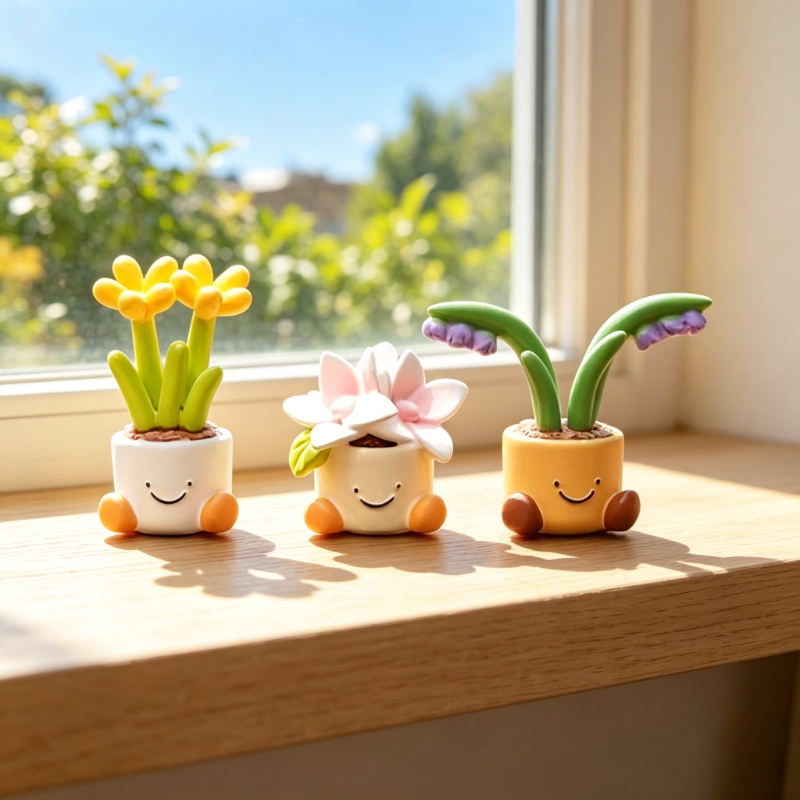3pcs Cute Smiling Potted Plant - огляд і ціна Gardening Tools Cute