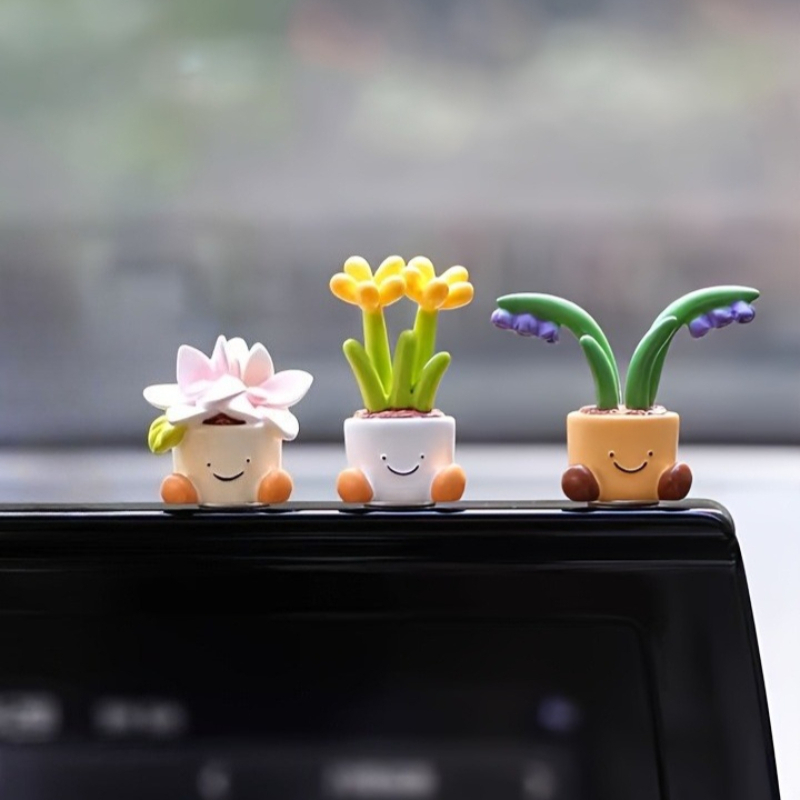 3pcs Cute Smiling Potted Plant - огляд і ціна Gardening Tools Cute