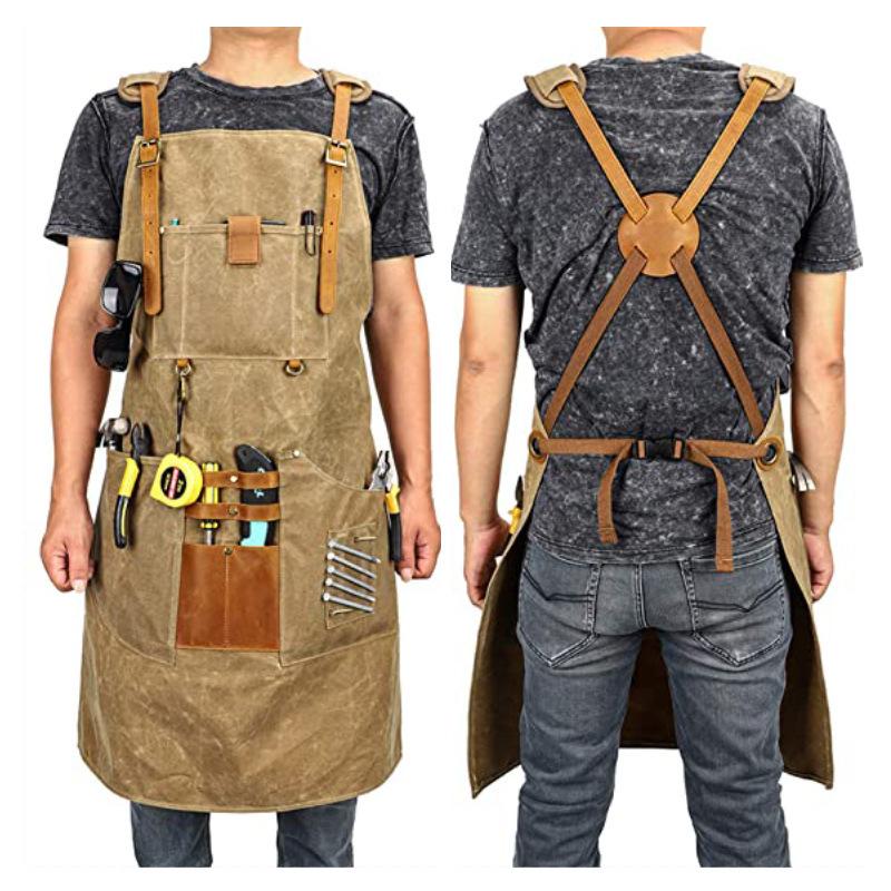 Men Canvas Apron Multifunction - огляд і ціна Gardening Tools Logo