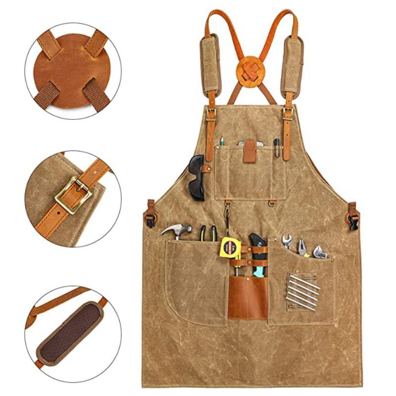 Men Canvas Apron Multifunction - огляд і ціна Gardening Tools Logo