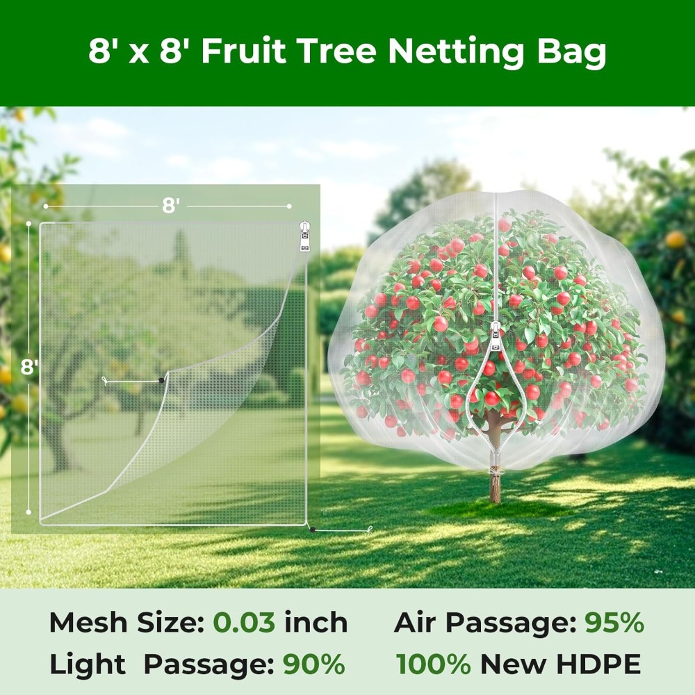 8x8ft Fruit Tree Netting with  - огляд і ціна Garden Netting Cover