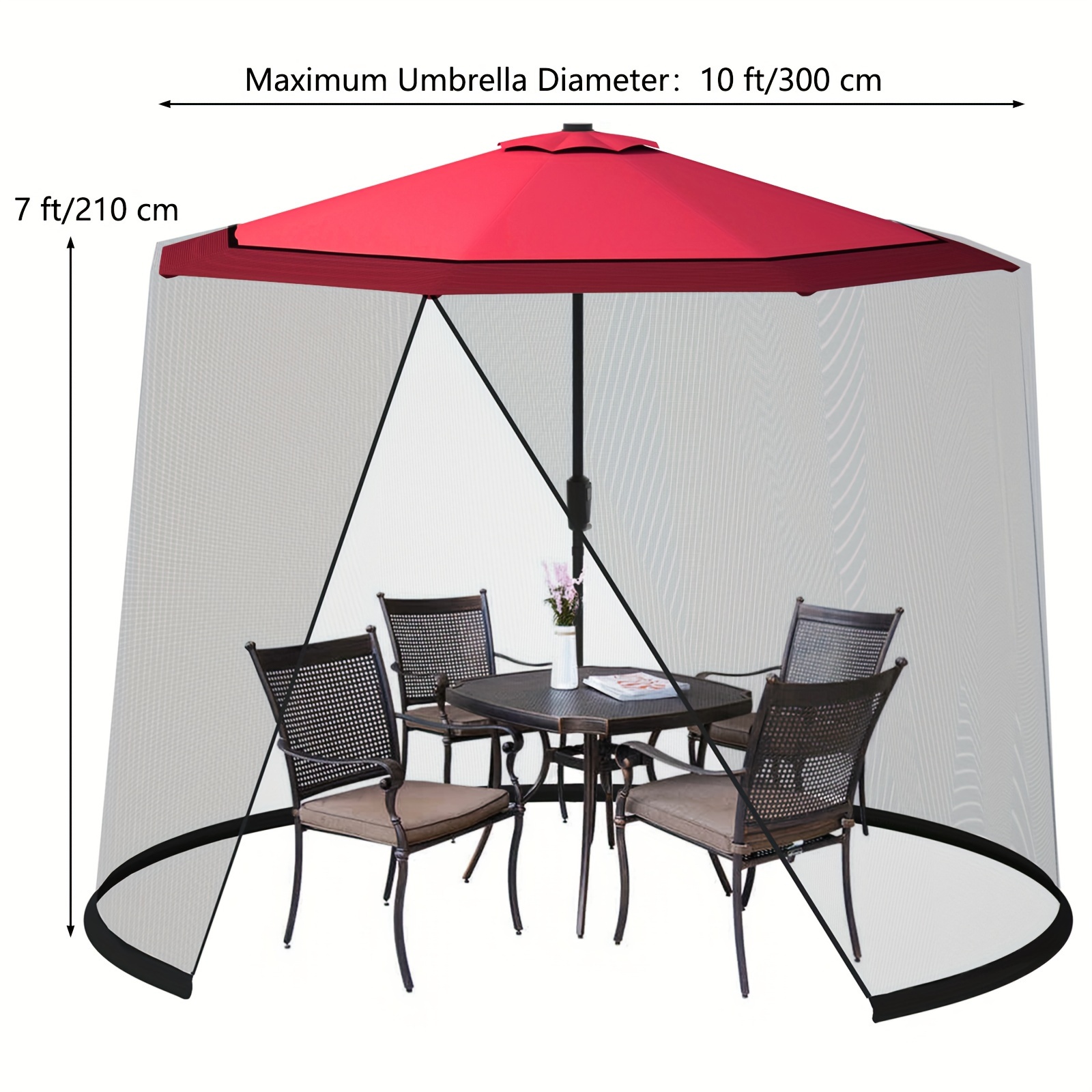 9FT 10FT Patio Umbrella Mosqui - огляд і ціна Garden Netting Cover