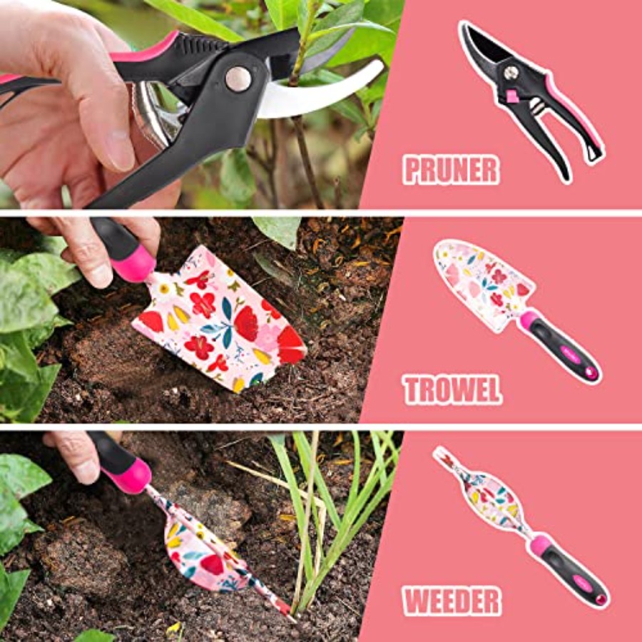 20-Piece Gardening Tool Set fo - огляд і ціна Gardening Tools Pink