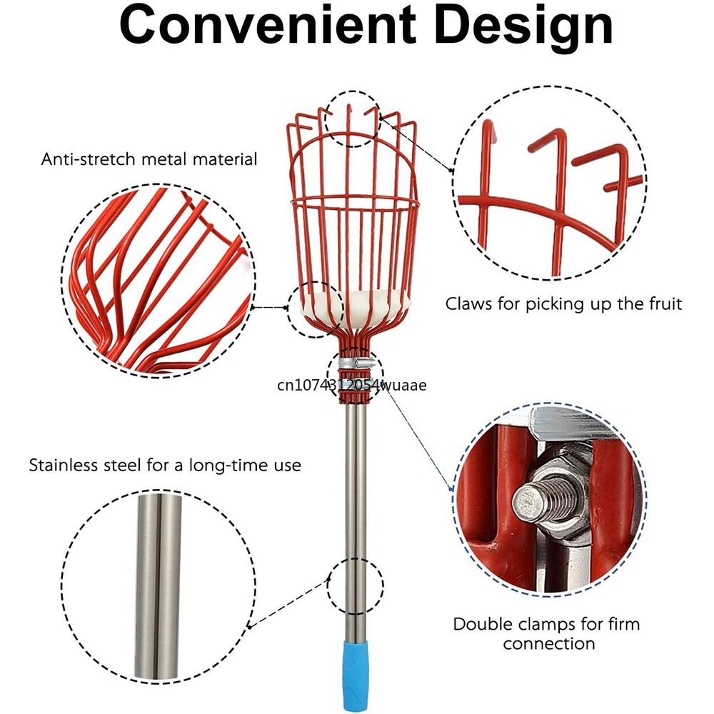 1Set  Fruit Picker, Adjustable - огляд і ціна Gardening Tools Basket